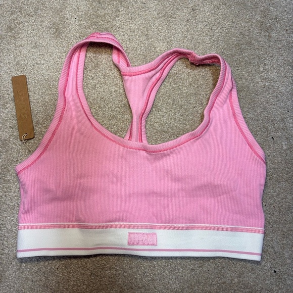 NWT SET Skims Cotton Ribbed Racerback Bralette & Boxers - Picture 7 of 12